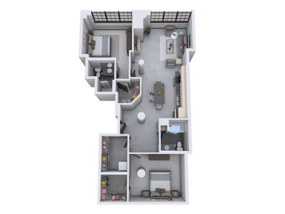 bedroom floor plan an open plan layout with a large bedroom and a living room