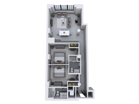 bedroom floor plan an image of a 3d house model