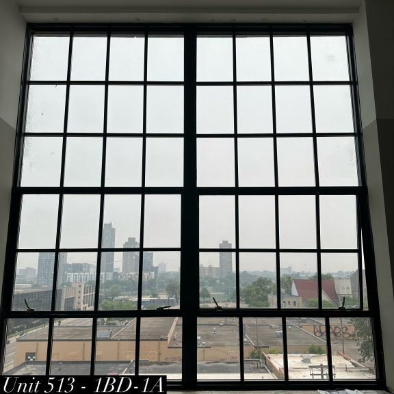a view of the city from the window