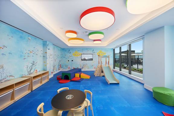 Childrens playroom at Hudson Piers, Yonkers, 10701