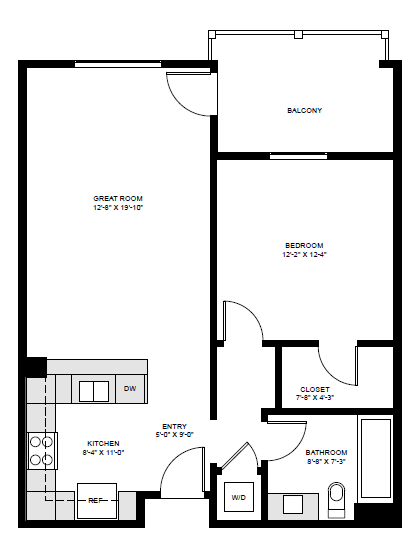 A Floor Plan at The Reserve La Mirada, California