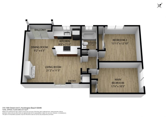 Unit 5 at 316 Beach Apartments, California, 92648