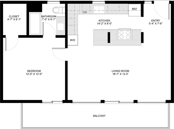 1 bed 1 bath A at Ocean Edge @ Laguna Beach Apartments, Laguna Beach, CA