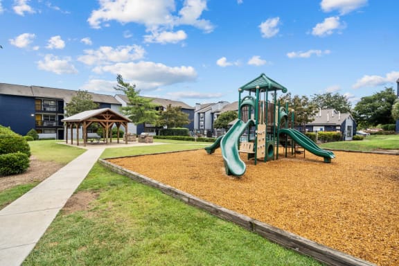 the preserve at ballantyne commons playground with slide and gazebo
