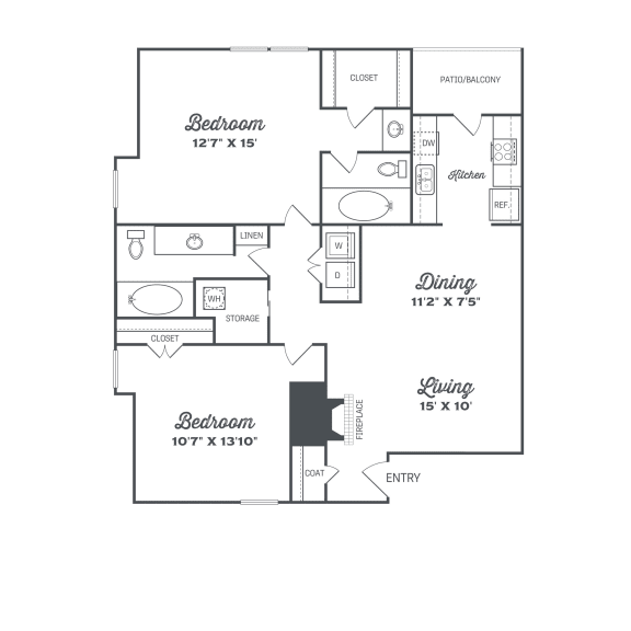a floor plan of a two story house with a bedroom and a living room