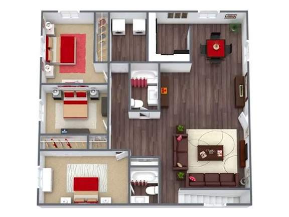 Floor Plan  C1 Floorplan at Liberty Crossing, North Carolina
