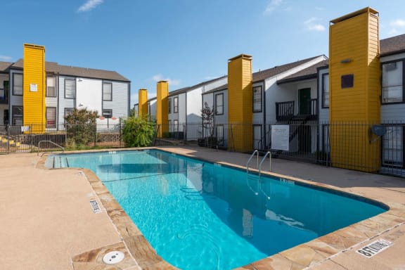 our apartments have a large swimming pool in front of our buildings