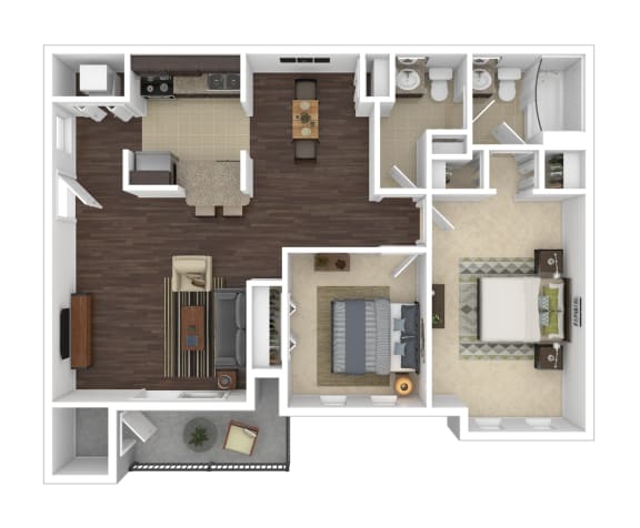 A 2 Bedroom and 1.5 Bathroom Apartment