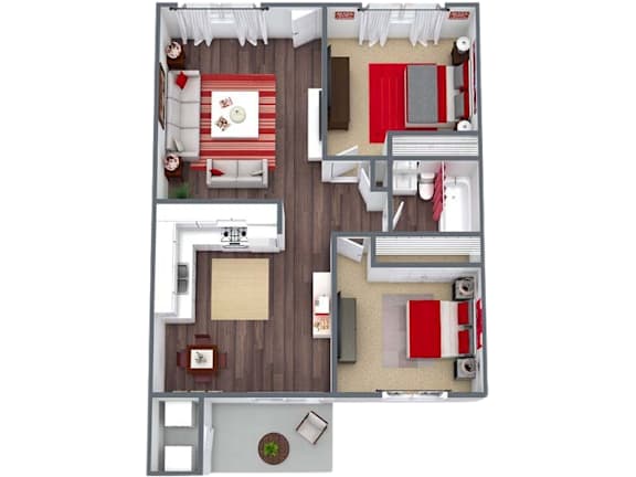 Floor Plan  B1 Floor Plan at Lauradale, Jacksonville North Carolina