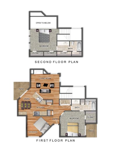 C1 Floor Plan at Shadow Ridge, Arlington, Texas