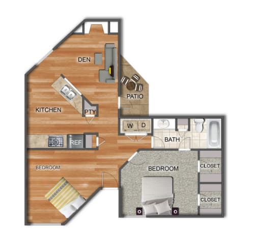 B3 Floor Plan at Shadow Ridge, Arlington, 76013