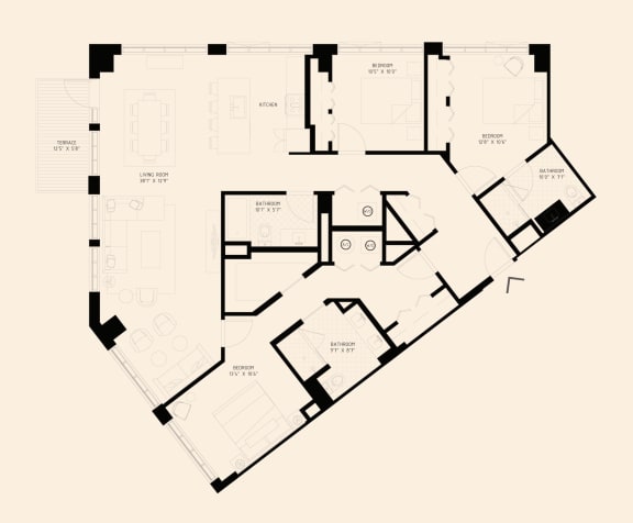 a three bedroom floor plan