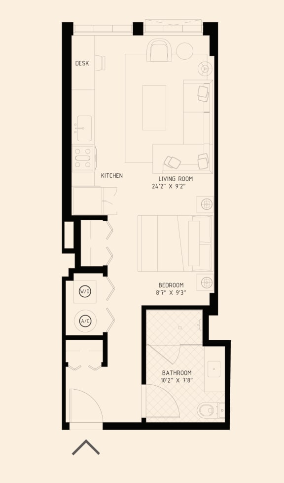 floor plan of a studio
