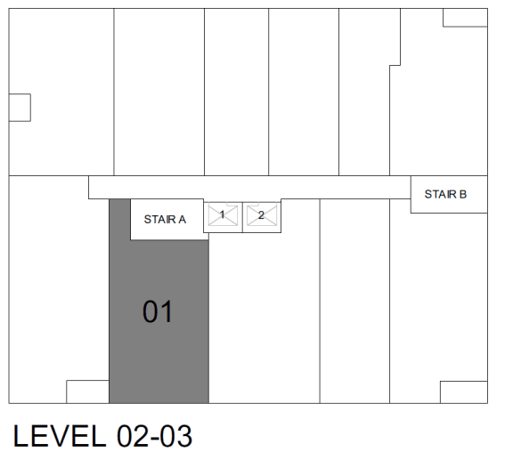 a diagram of a floor plan of a building with a level 0 and a star