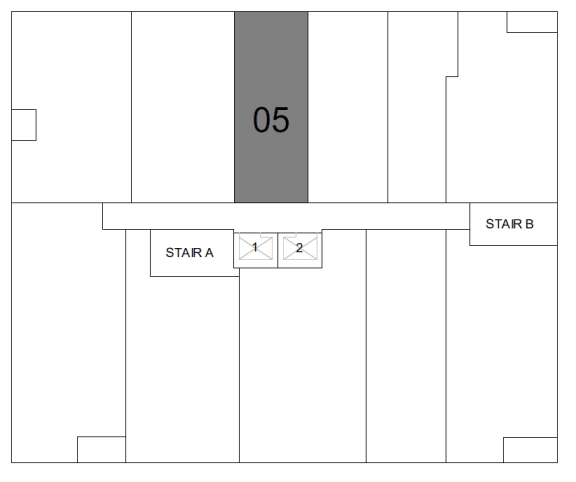 a diagram of a floor plan of a room with a rectangle with the numbers 0
