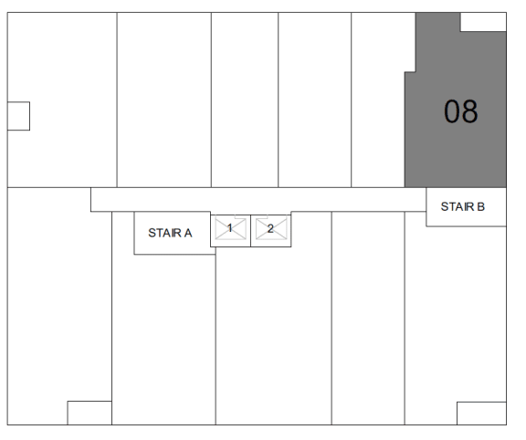 a diagram of a floor plan of a room with a star in the middle of