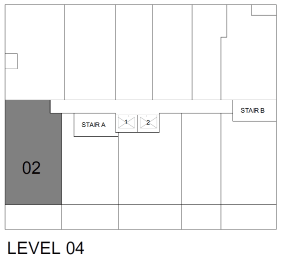 a diagram of a floor plan of a building with a star and a level 0