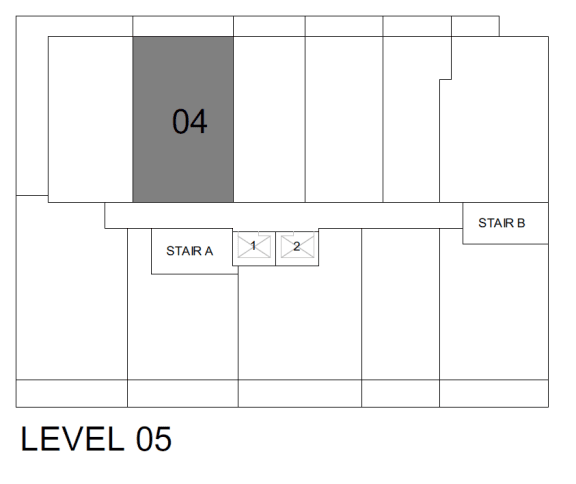 a diagram of a floor plan of a building with levels 0 to 5