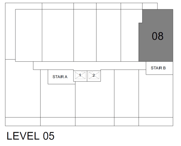 a diagram of a floor plan with a level 0 and a star