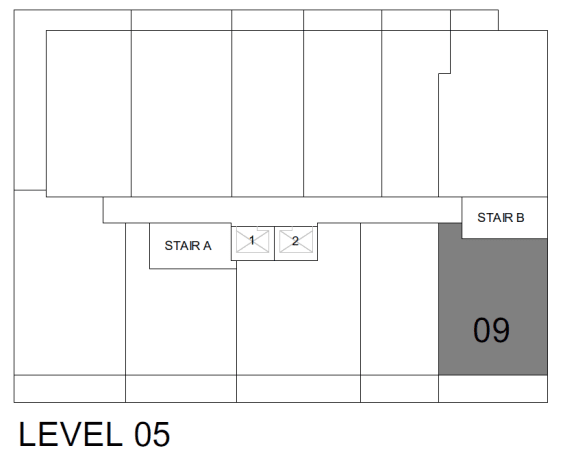 a diagram of a floor plan of a building with a star and a level 0