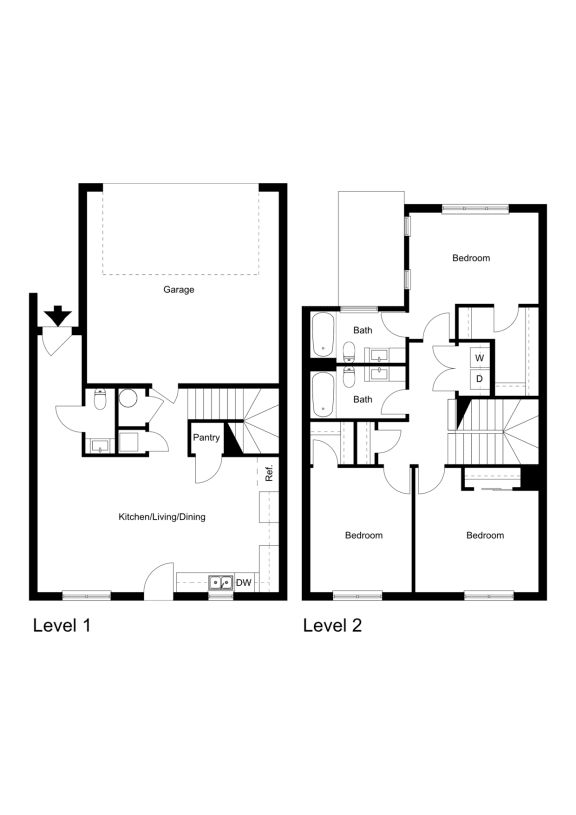 VALO at Olive Plaza | Townhome 2D Floor Plan