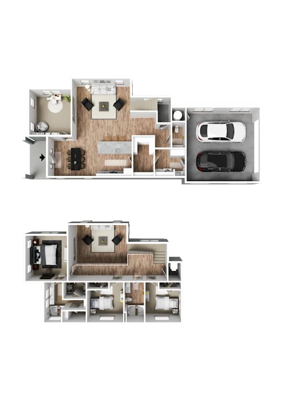 Vaseo Townhomes - Lehi, Utah | Single Family Home 3D Floor Plan