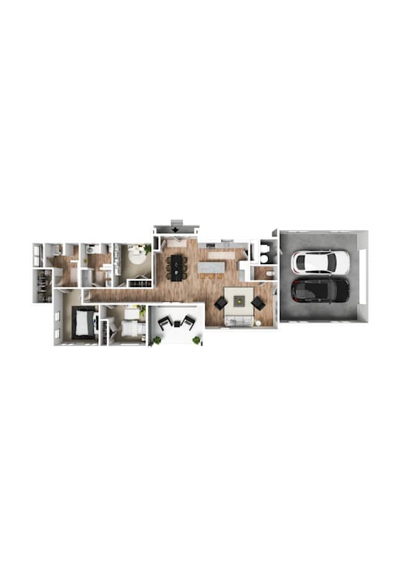 Vaseo Townhomes - Lehi, Utah | Single Family Home 3D Floor Plan