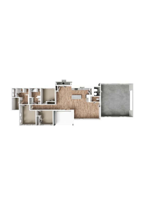 Vaseo Townhomes - Lehi, Utah | Single Family Home 3D Floor Plan