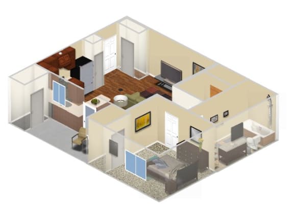 a floor plan of a home with a living room and a dining room