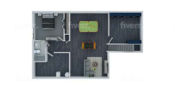 3D Rendering - Basement