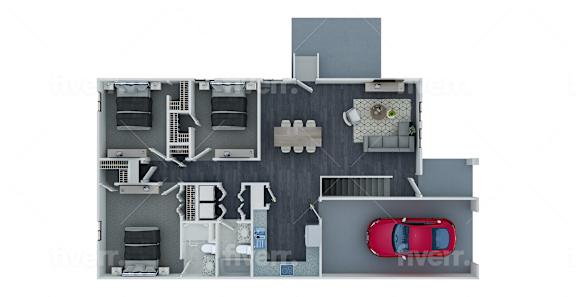 3D Rendering - Main Floor