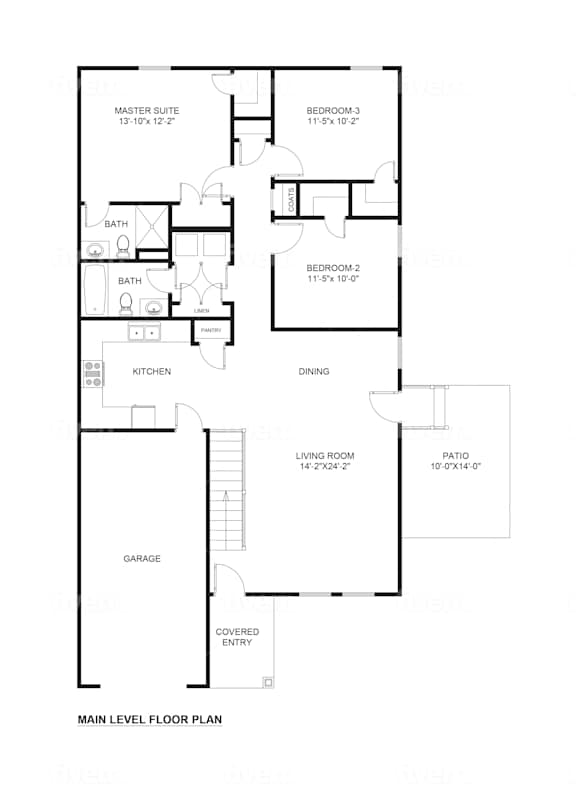 2D Line Drawing - Main Floor