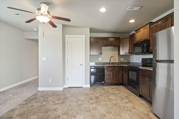 kitchen and dining