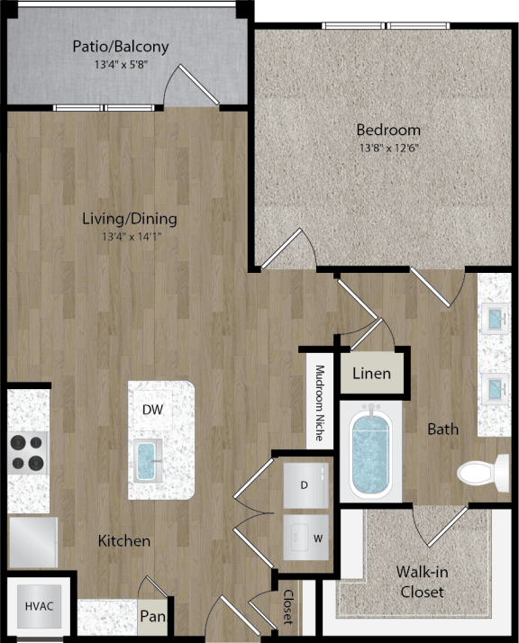 a floor plan of a two bedroom apartment
