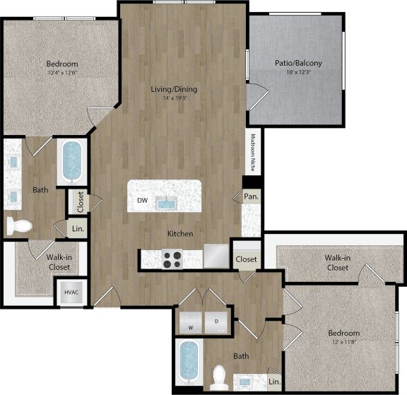 us state 3 bedroom 1 bath floor plan at the legends at champions gate apartments in champions gate