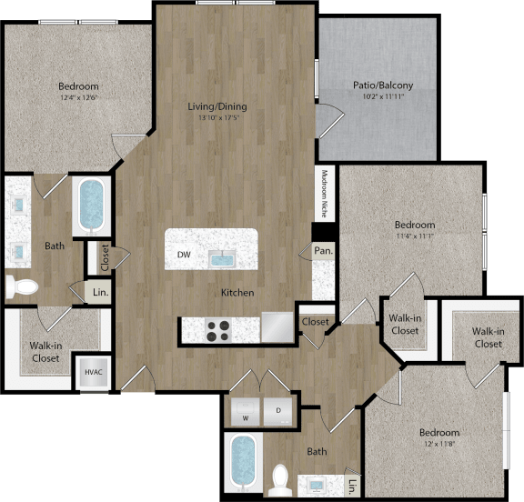Floor Plan  story apartment floor plan | the preserve at dunwoody