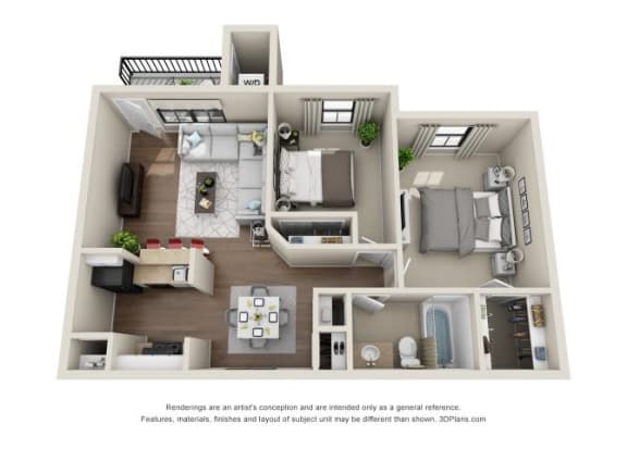 Floor Plan  a floor plan of a 1 bedroom apartment with a bathroom and a balcony