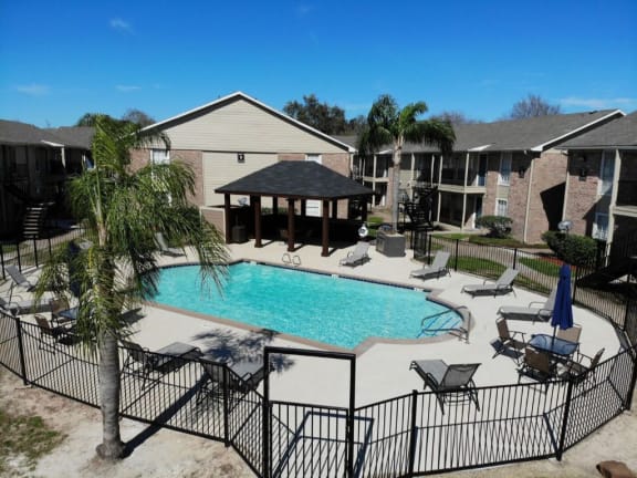 our apartments showcase a swimming pool