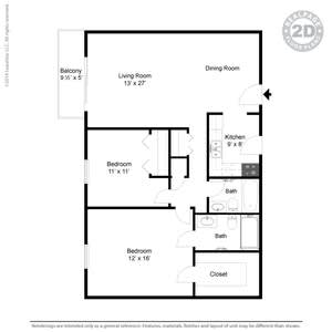 A black and white image of a 2D floor plan of a house with labeled rooms.