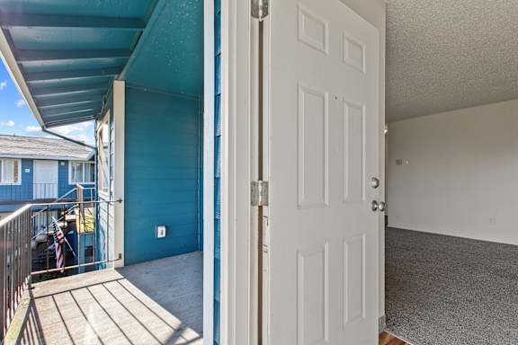 Private Entry Deck at Garden Villa Apartments, Portland, OR, 97266