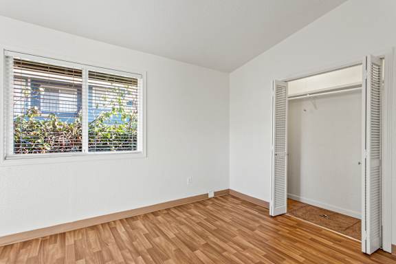 Minimal Interior With Wooden Floor at Garden Villa Apartments, Oregon