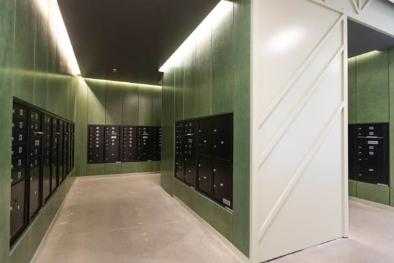 a view of the vaulted ceilings and lockers in the vault of a prison at Moraine, Tacoma