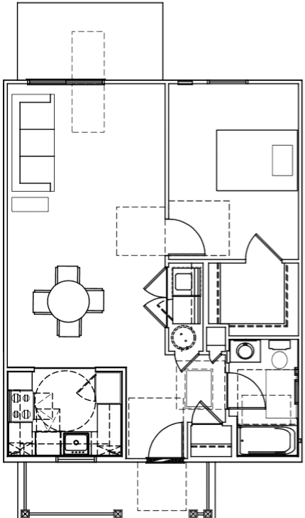 1 bed 1 bath at English Oaks Apartments, Fredericksburg, VA