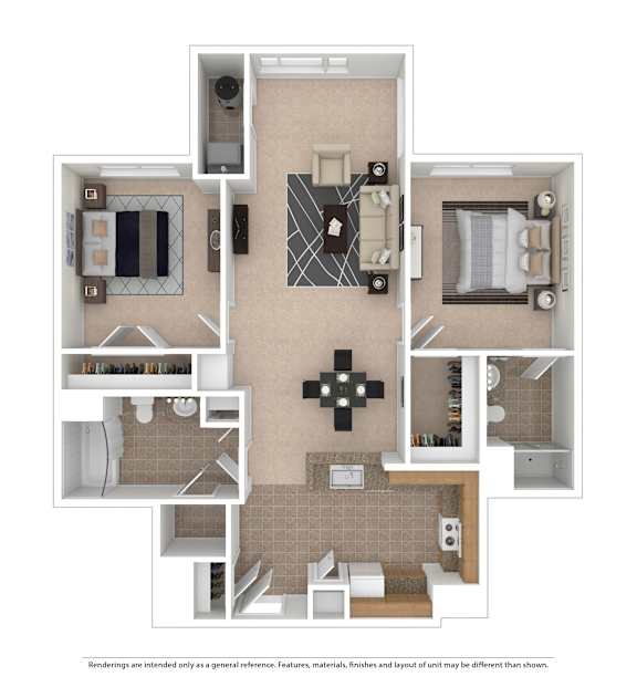A floor plan of a house with a kitchen, living room, and bathroom.