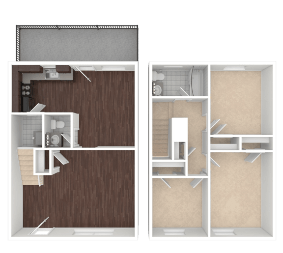 Elmwood Floor Plan at Brandywine Townhomes, Goose Creek, SC