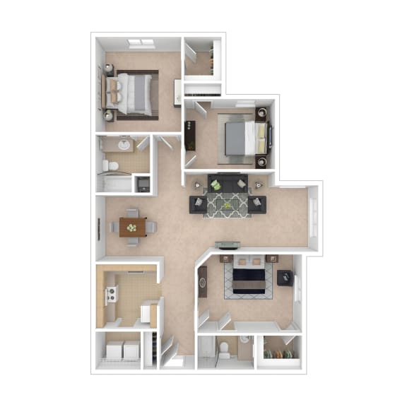 3 bed 2 bath C at Palms on Ashley River Apartments, Ladson