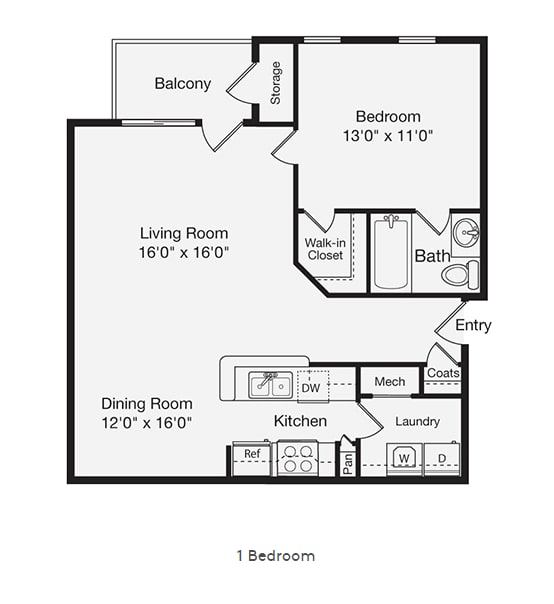 1 bed 1 bath C at Magnolia Lake Apartments, Georgia 30117