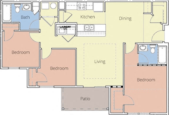 The Ballad Floor Plan at Woodwind Villa, Woodbridge, VA