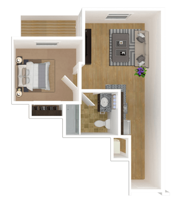 1 Bedroom, 1 Bathroom Floor Plan at Arbor Ridge, Forest Lake, MN