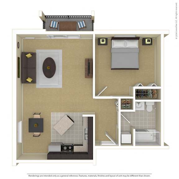 A diagram of a house layout with a kitchen, living room, and bathroom.